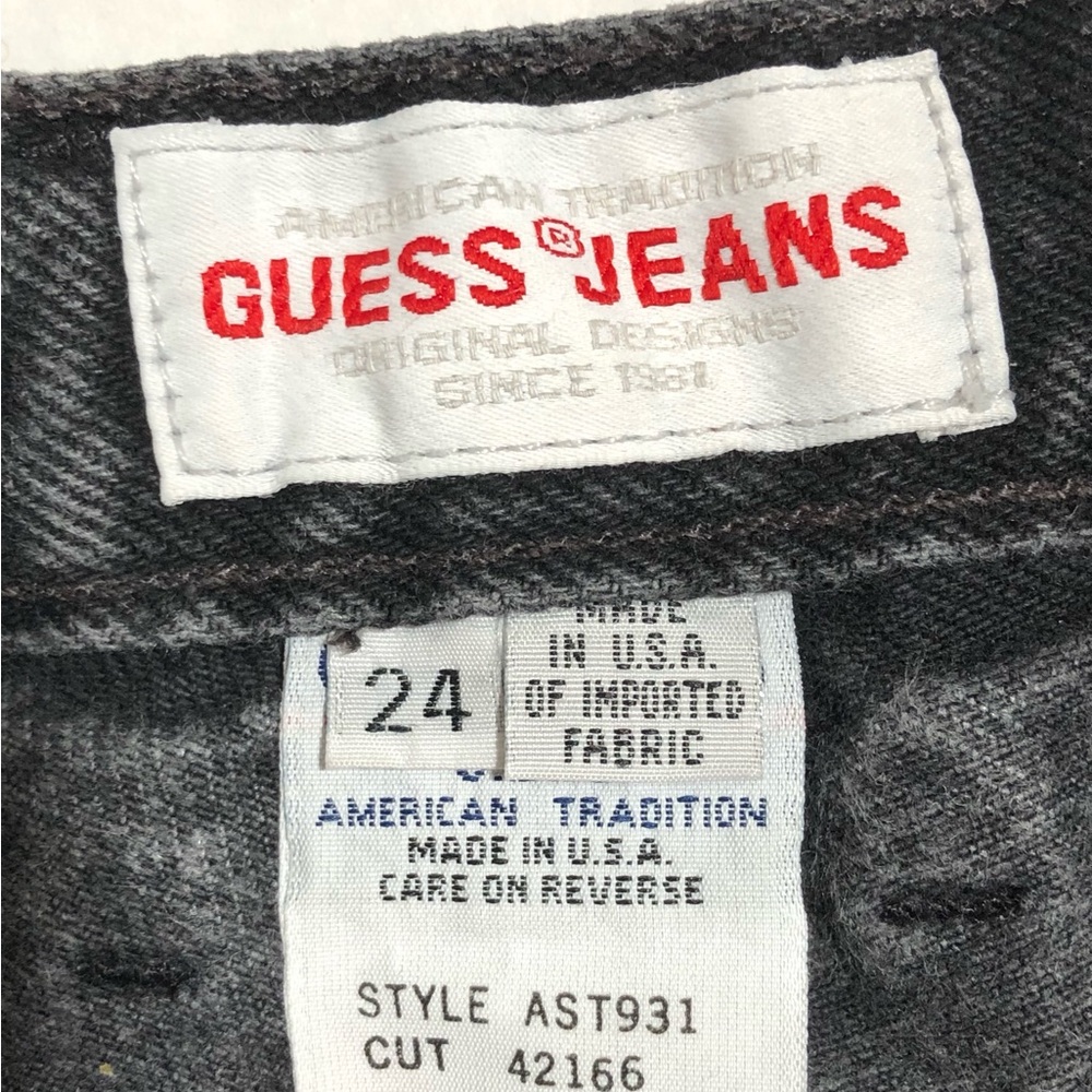 Guess Vintage 80,s Black High-Rise Denim Shorts - Picture 9 of 9